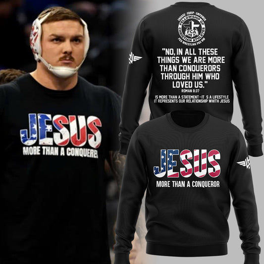 Wyatt Hendrickson Jesus More Than A Conquerer Sweatshirt - Oklahoma State University Cowboys