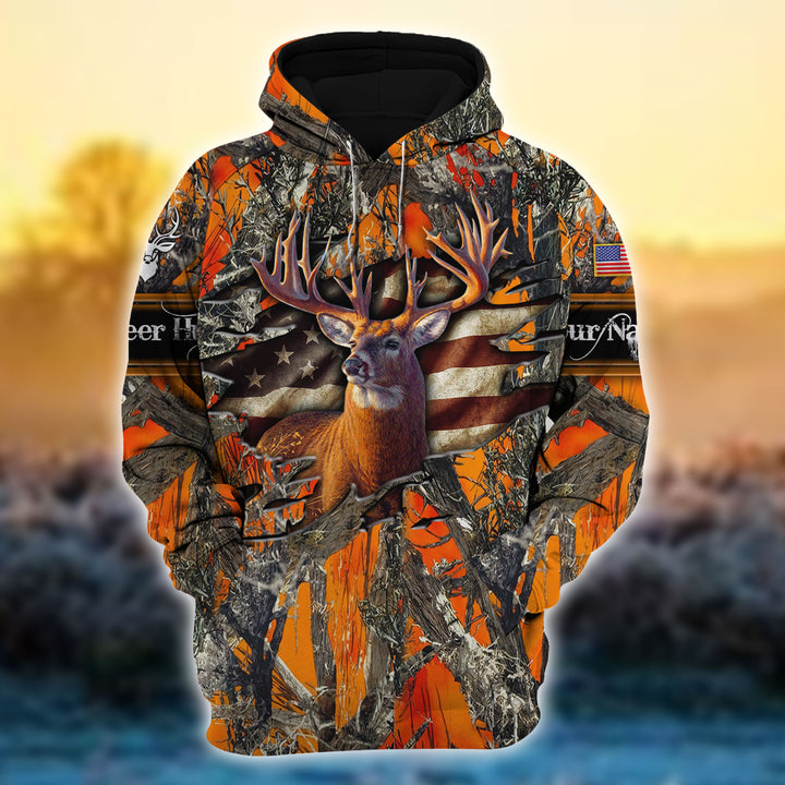 Custom Name New Deer Hunting 3D All Over Printed Clothes