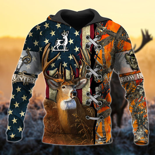 Custom Name Premium Season Deer Hunting 3D All Over Printed Clothes