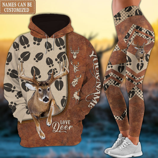 Max Corner Deer Love Personalized 3D Combo Hoodie & Legging Set