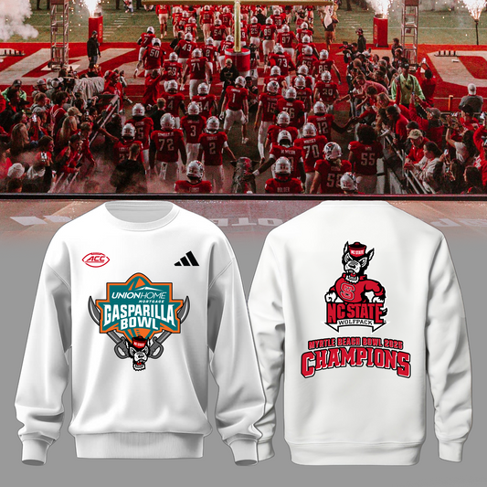 2025 GASPARILLA BOWL CHAMPS - NC State Football Sweatshirt Champions | VM74