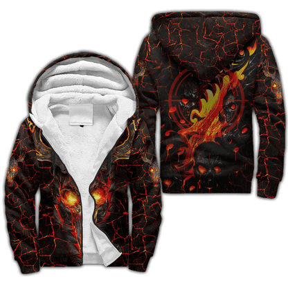 Deer Hunting Fire 3D Over Printed Hoodie