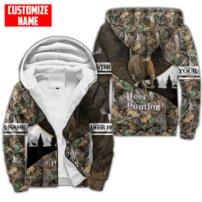 Deer Hunting Personalized Name 3D Over Printed Hoodie