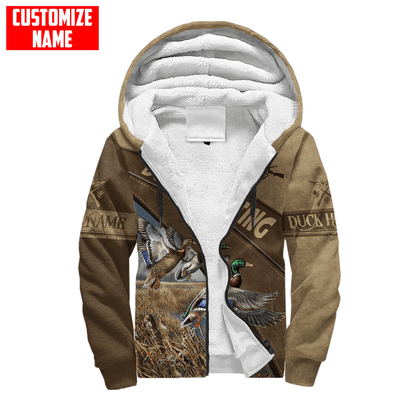 Duck Hunting Personalized Name 3D Over Printed Hoodie