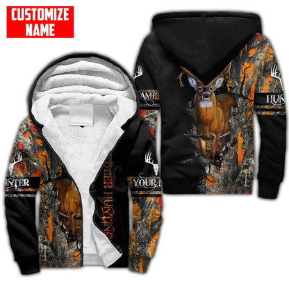 Deer Hunting Personalized Name 3D Over Printed Hoodie