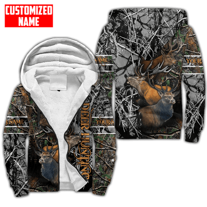 Deer Hunting Personalized Name 3D Over Printed Hoodie