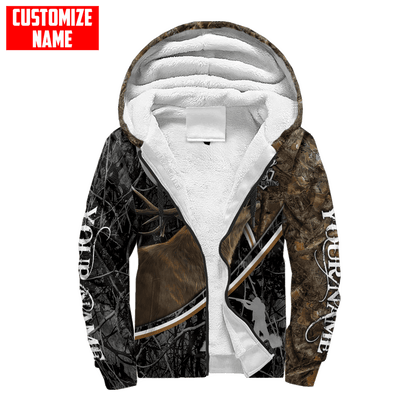 Deer Hunting Personalized Name 3D Over Printed Hoodie