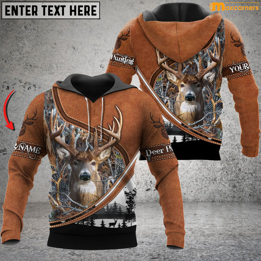 Deer Hunting Personalized Name 3D Over Printed Hoodie