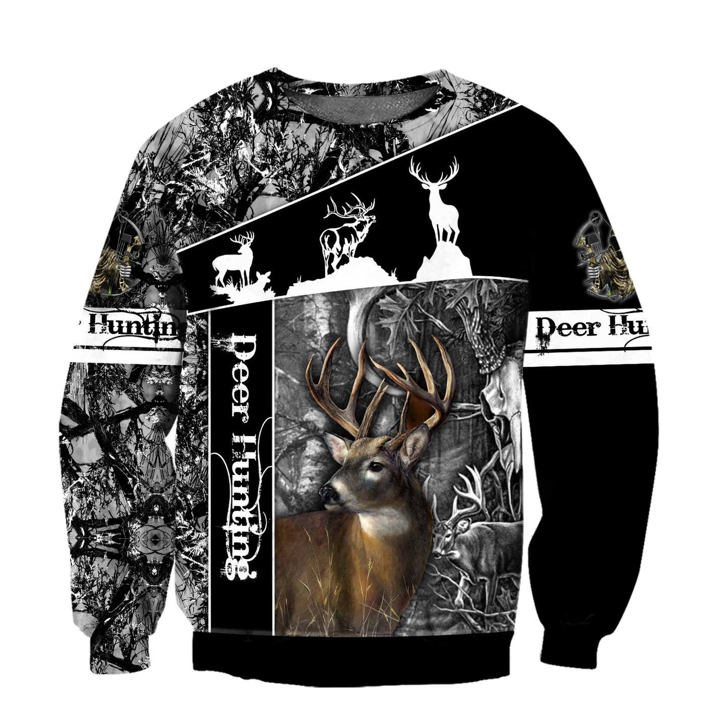 Huntaholic 5 Deer Hunting 3D All Over Printed Shirts Gift For Hunter