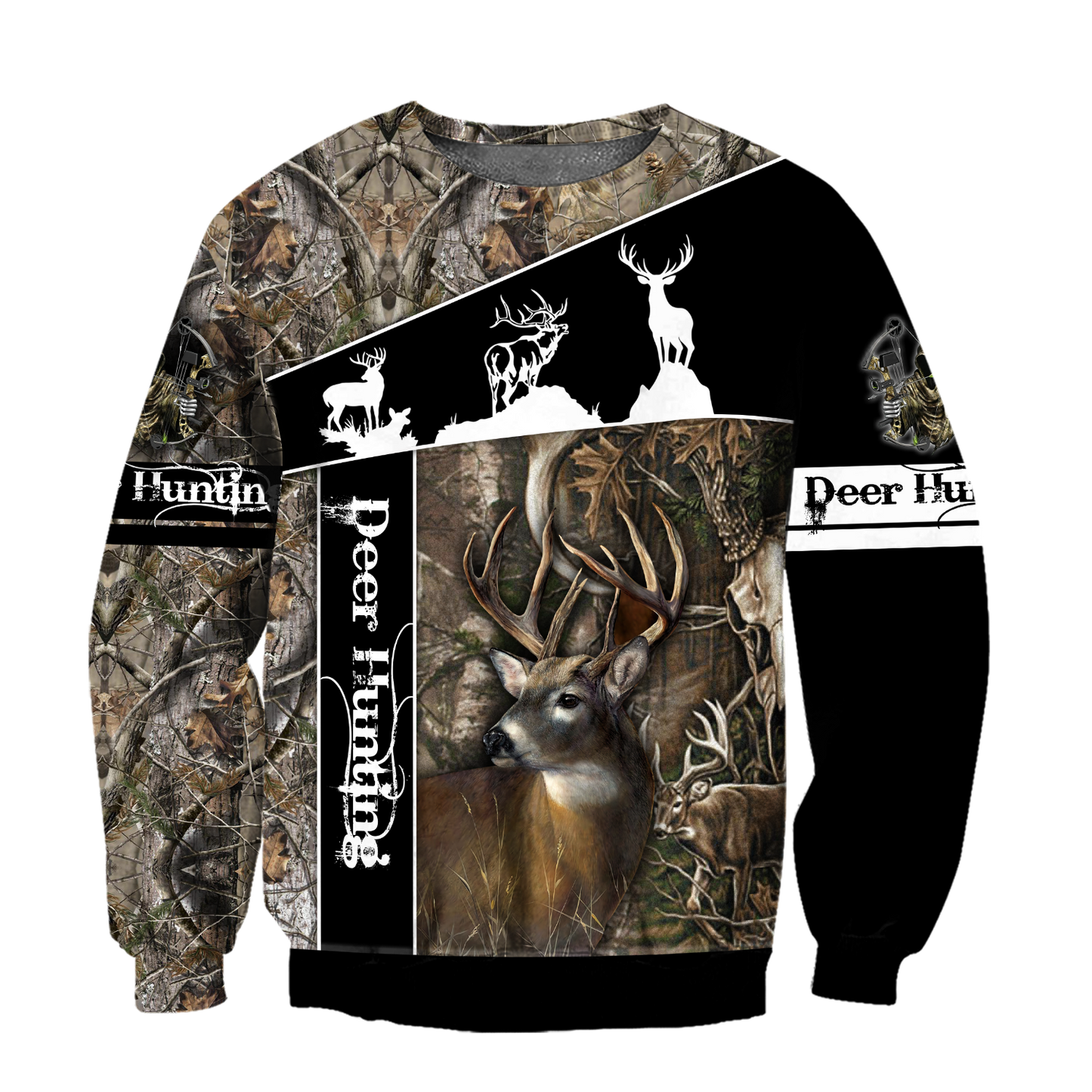 Huntaholic 2 Deer Hunting 3D All Over Printed Shirts Gift For Hunter