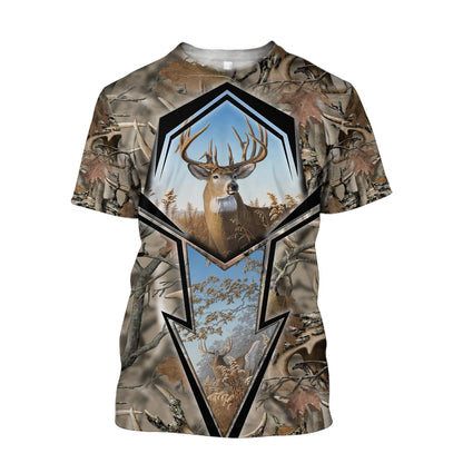 Deer Hunting Art 3D All Over Printed Shirts Gift For Hunter