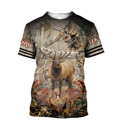 Deer Hunting Moose Archer 3D All Over Printed Shirts Gift For Hunter