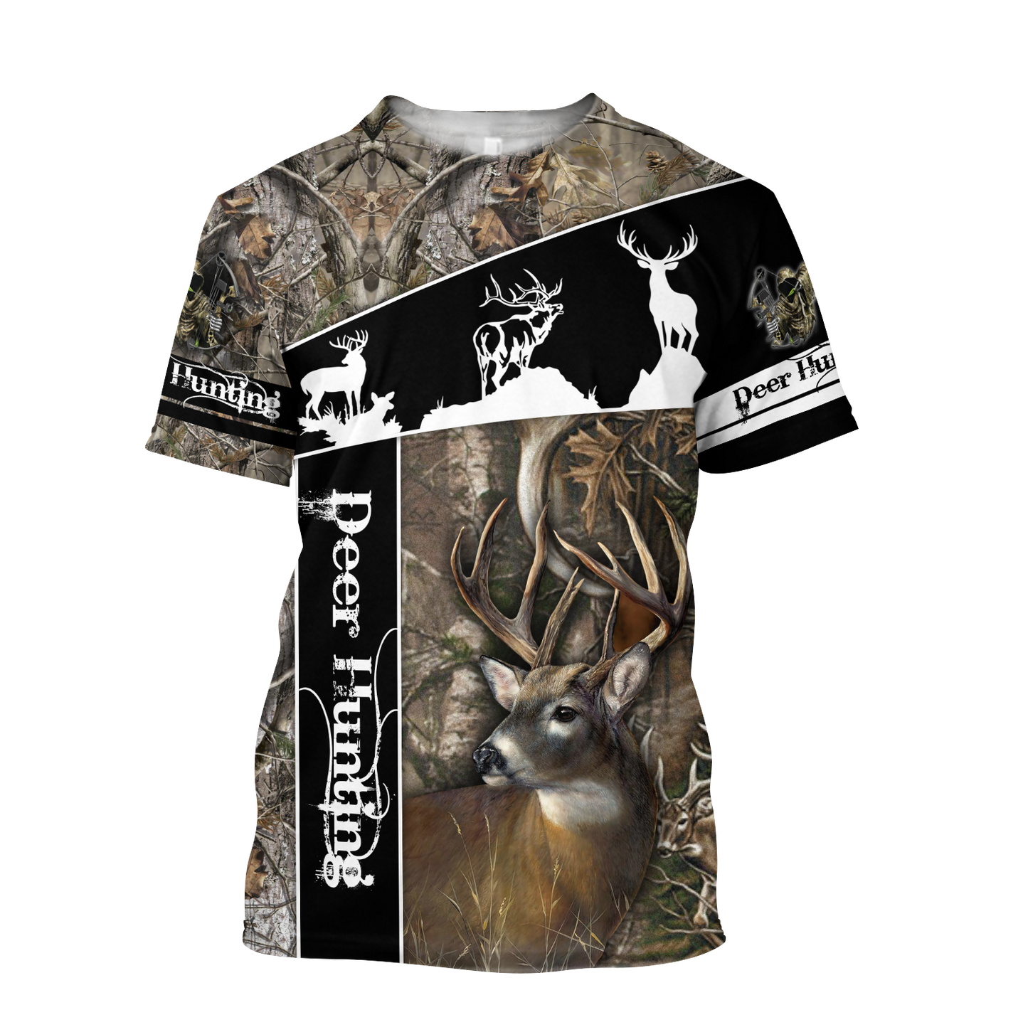 Huntaholic 2 Deer Hunting 3D All Over Printed Shirts Gift For Hunter