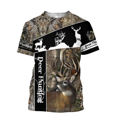 Huntaholic 2 Deer Hunting 3D All Over Printed Shirts Gift For Hunter