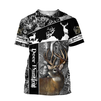 Huntaholic 5 Deer Hunting 3D All Over Printed Shirts Gift For Hunter