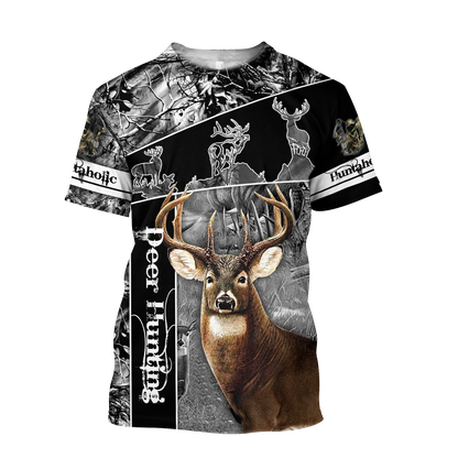 Huntaholic 3 Deer Hunting 3D All Over Printed Shirts Gift For Hunter