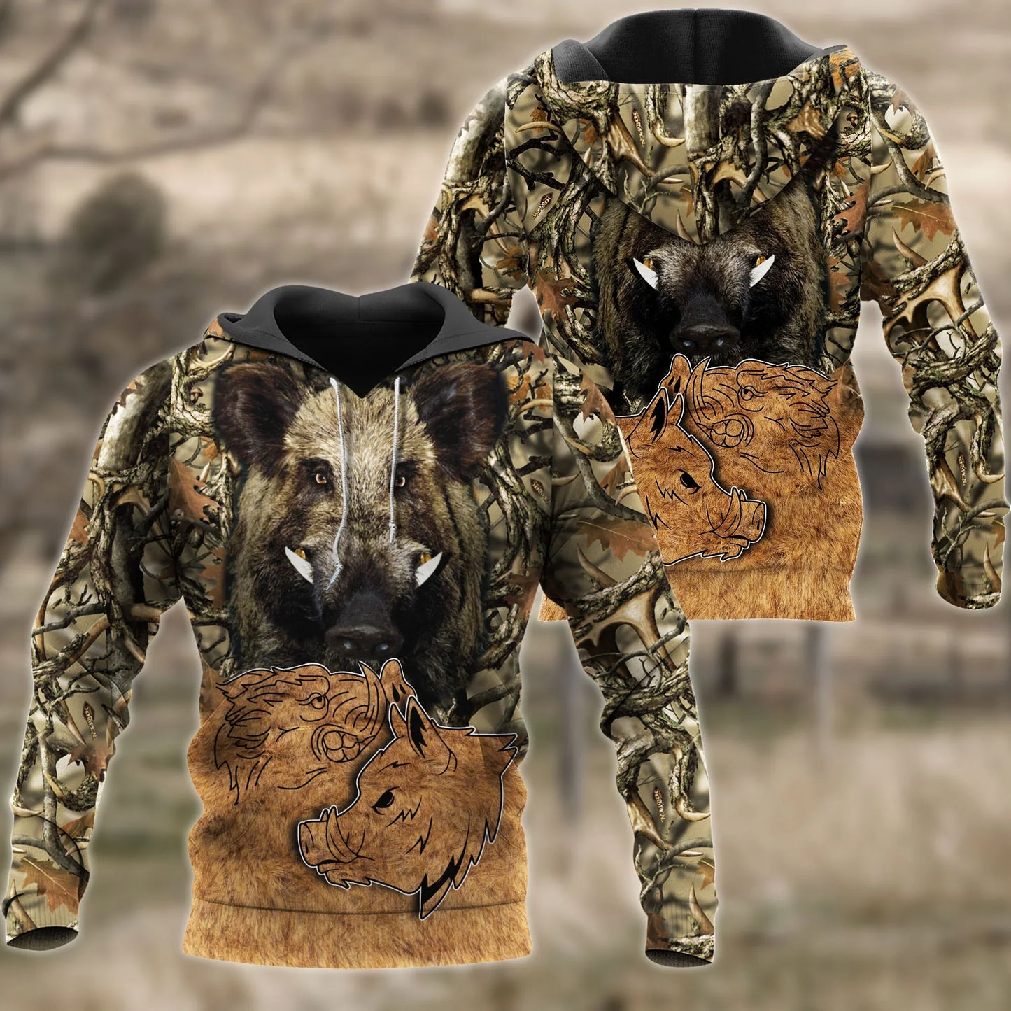 Wild Boar Hunting All Over Print 3D Shirts