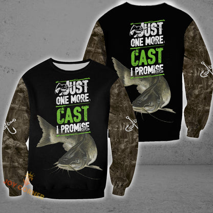 Just One More Cast I Promise Shirt 3D Design All Over Printed