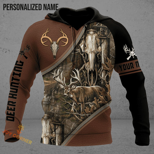 Customized Name Deer Hunting 3D Design All Over Printed