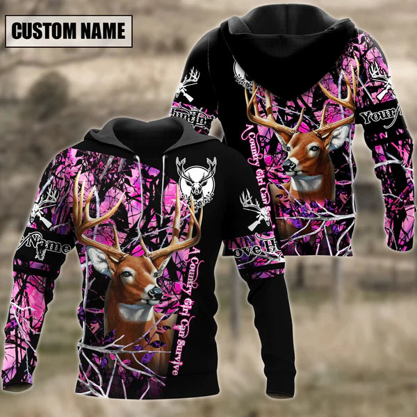 Customized Name Love Hunting 3D Shirt