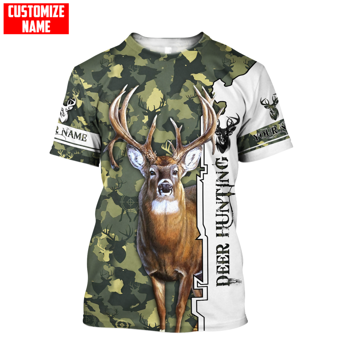 Deer Hunting Personalized 3D Over Printed Hoodie