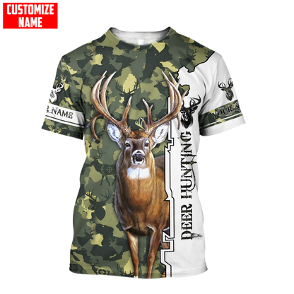 Deer Hunting Personalized 3D Over Printed Hoodie