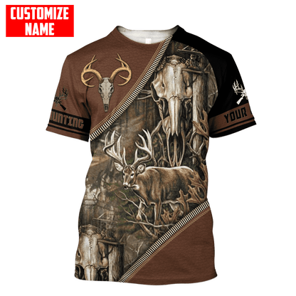 Customized Name Deer Hunting 3D Design All Over Printed