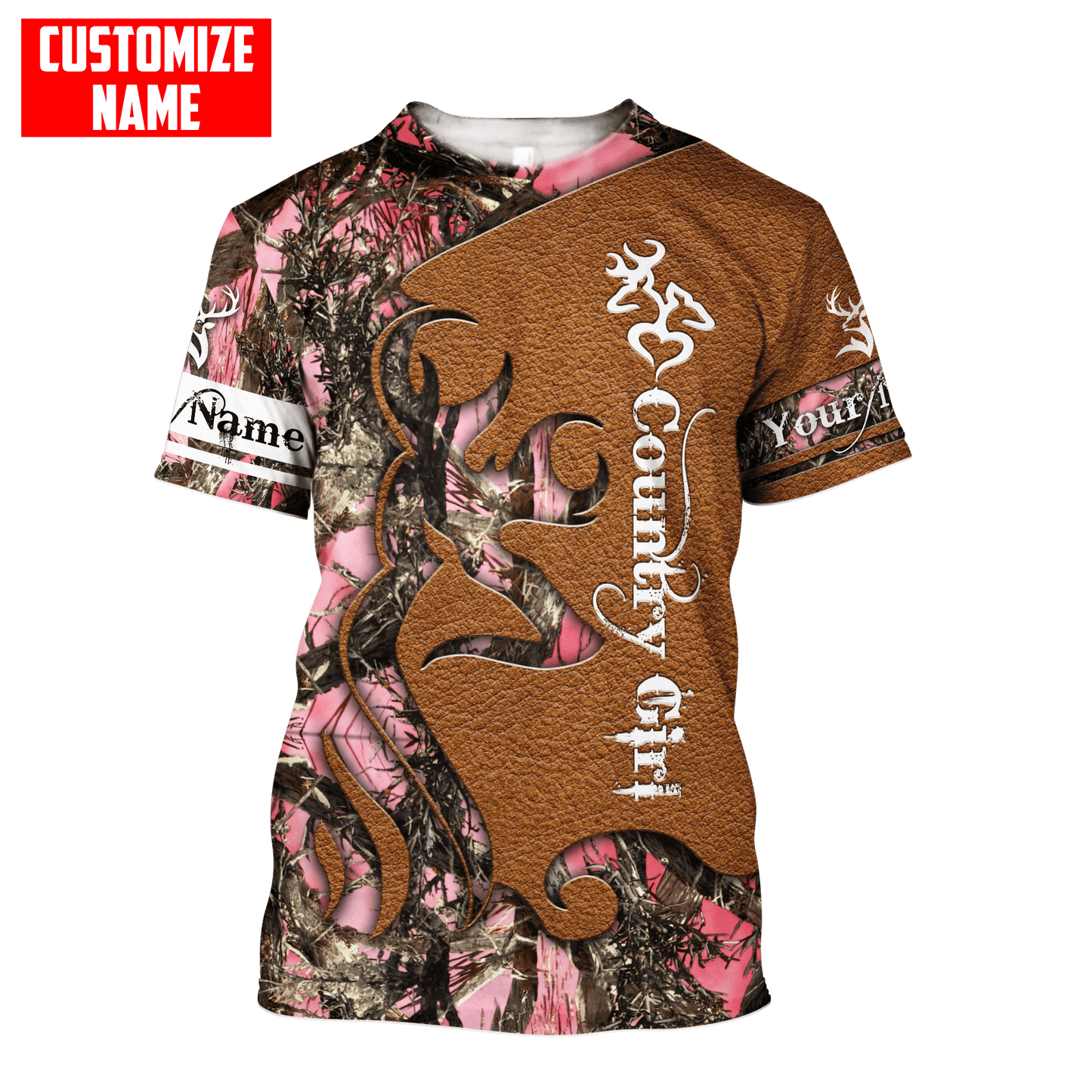 Customized Name Country Girl 3D Design All Over Printed