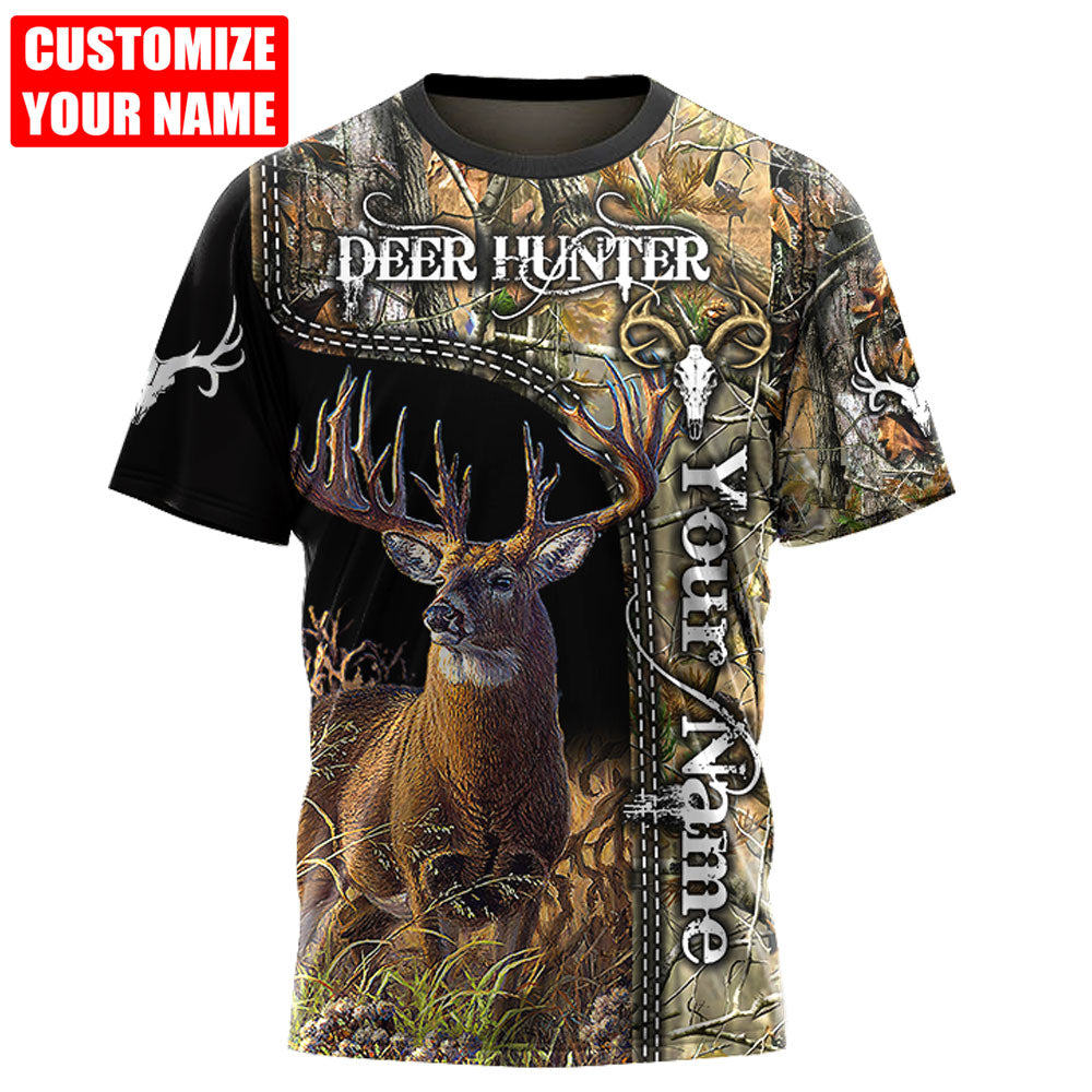 Custom Name Deer Hunting 3D Design All Over Printed