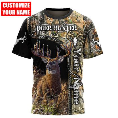 Custom Name Deer Hunting 3D Design All Over Printed