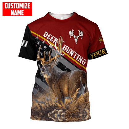 Customized Name Deer Hunting 9 3D Design All Over Printed