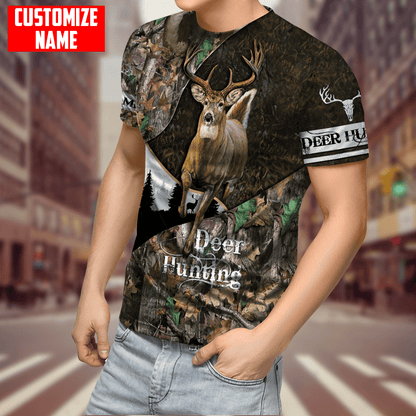 Personalized Deer Hunting Camo Autunm 3D Design All Over Printed