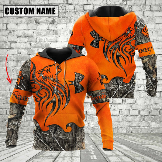 Custom Name Orange Coyote Hunting Apparels