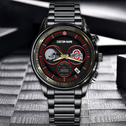 Ohio State Buckeyes | Black Stainless Steel Watch