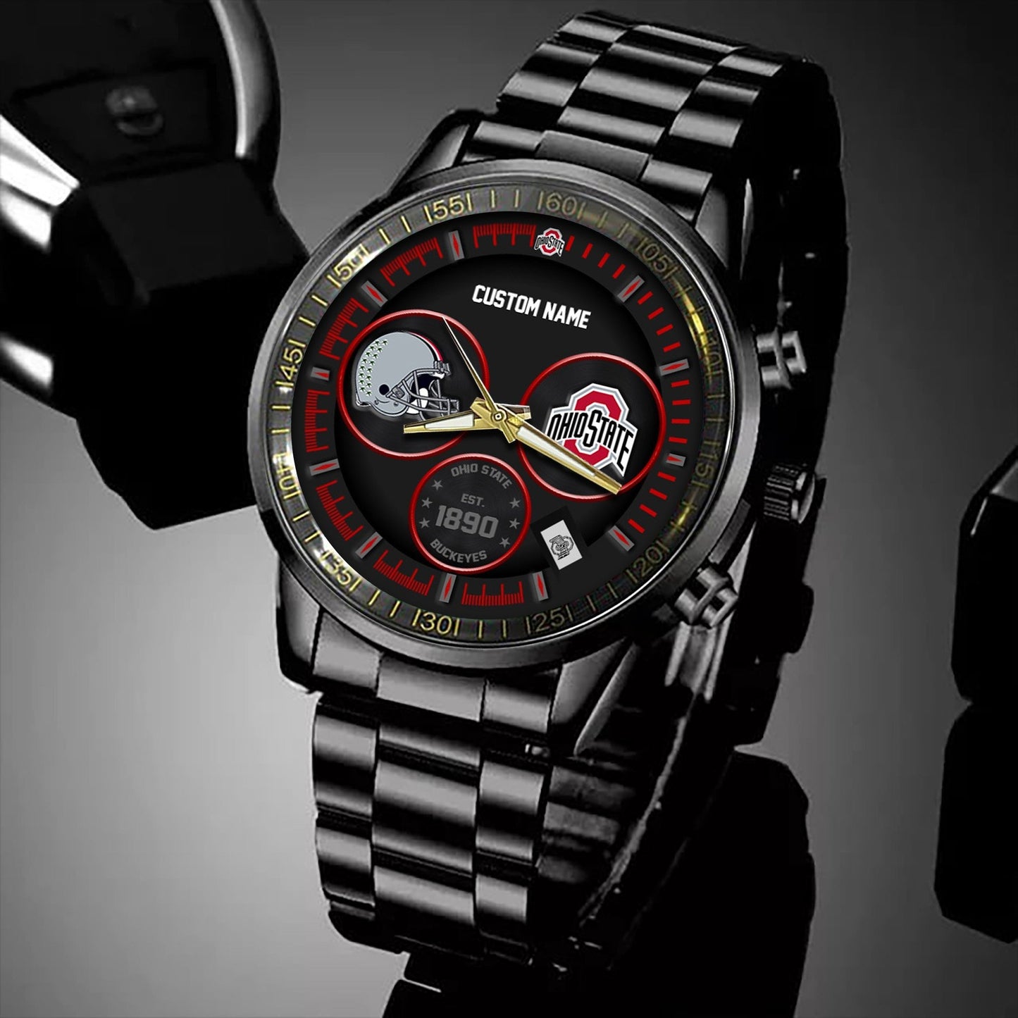 Ohio State Buckeyes | Black Stainless Steel Watch