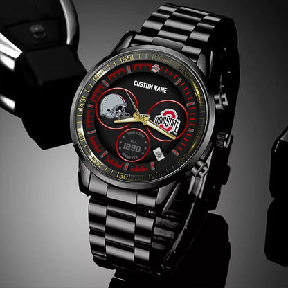 Ohio State Buckeyes | Black Stainless Steel Watch