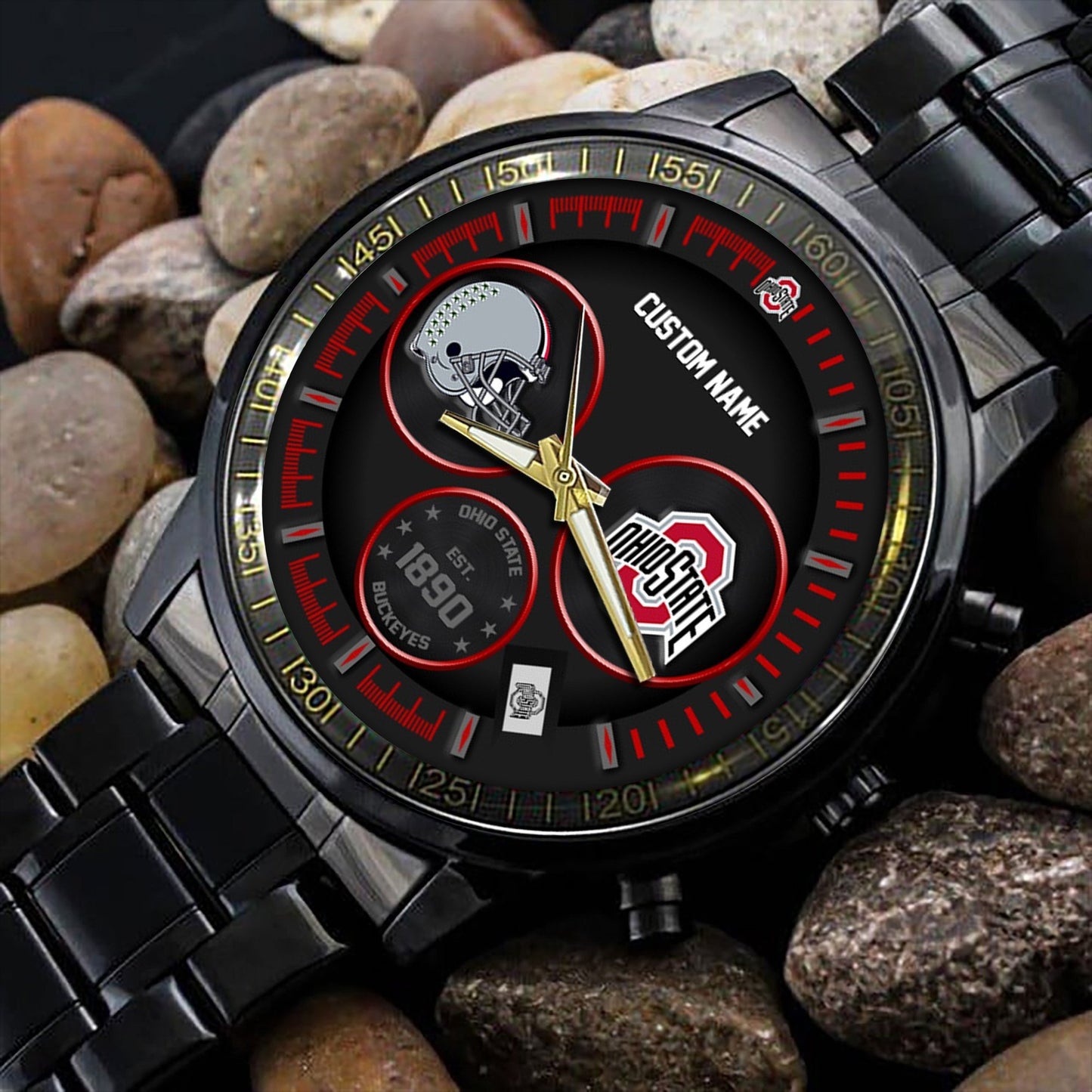 Ohio State Buckeyes | Black Stainless Steel Watch