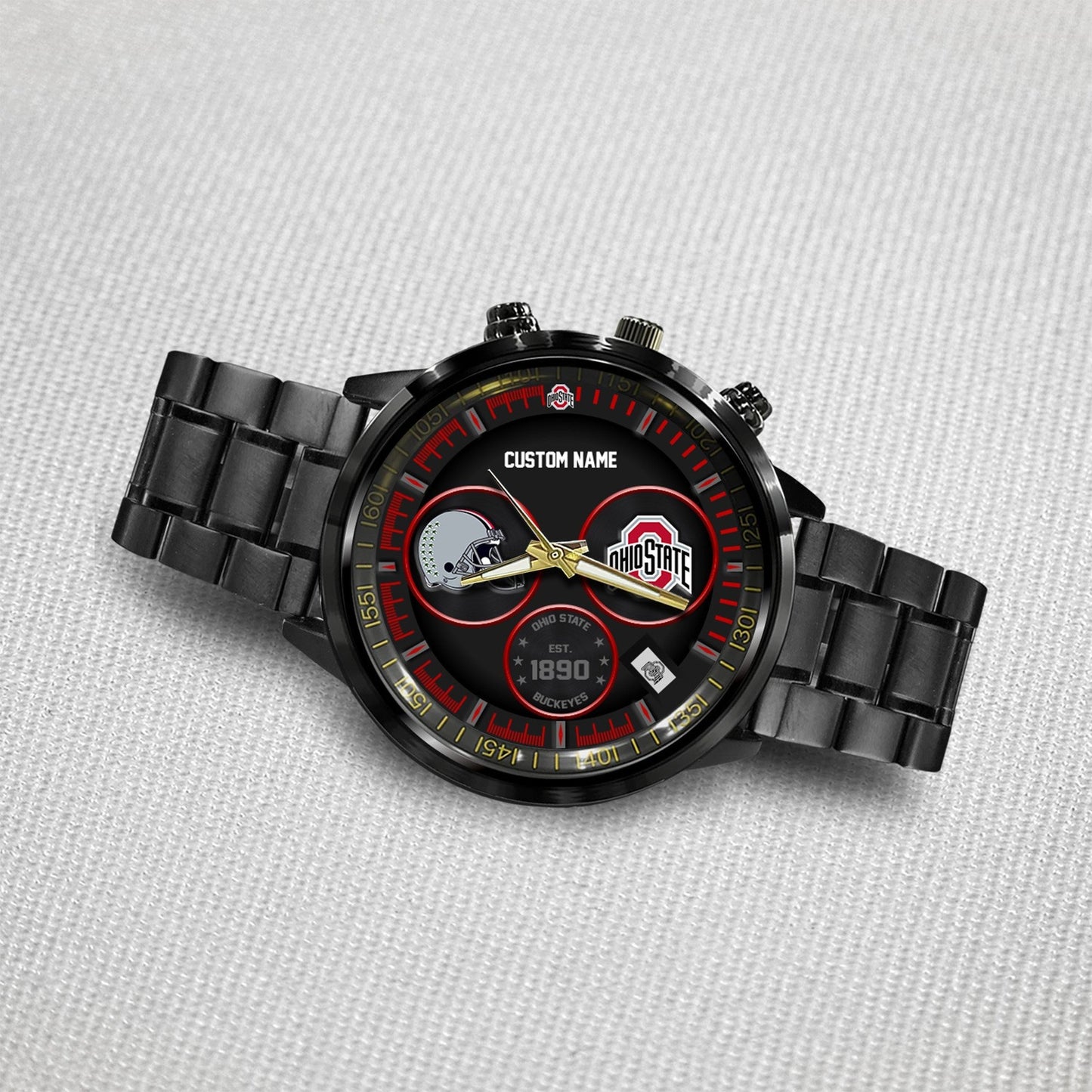 Ohio State Buckeyes | Black Stainless Steel Watch