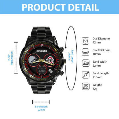 Ohio State Buckeyes | Black Stainless Steel Watch