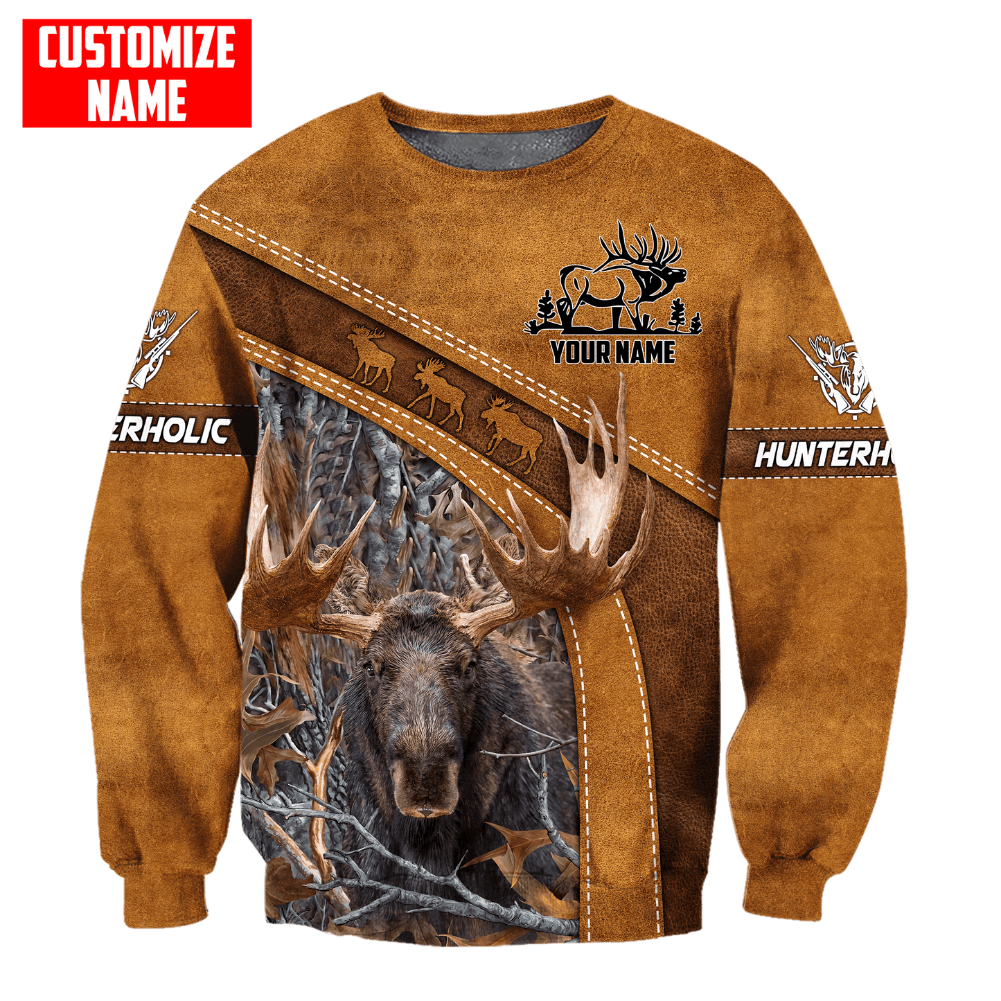 Moose Hunting Custom 3D Design All Over Printed