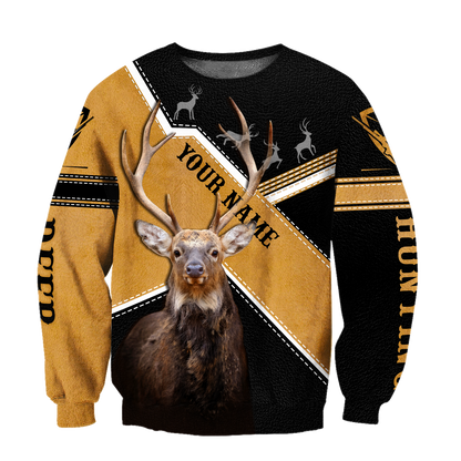 Deer Hunting Personalized Name 3D Over Printed Hoodie