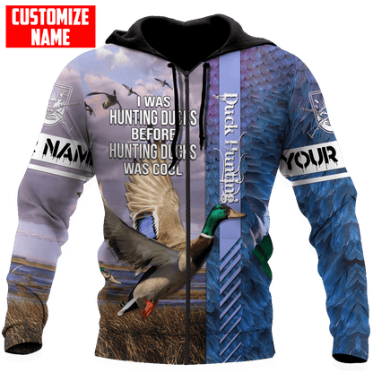 Duck Hunting Personalized 3D Over Printed Hoodie