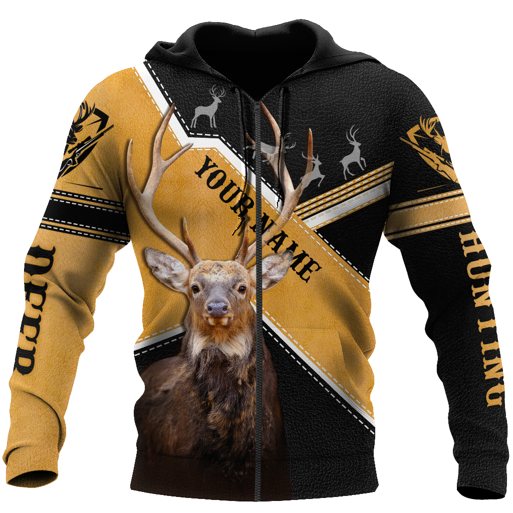 Deer Hunting Personalized Name 3D Over Printed Hoodie