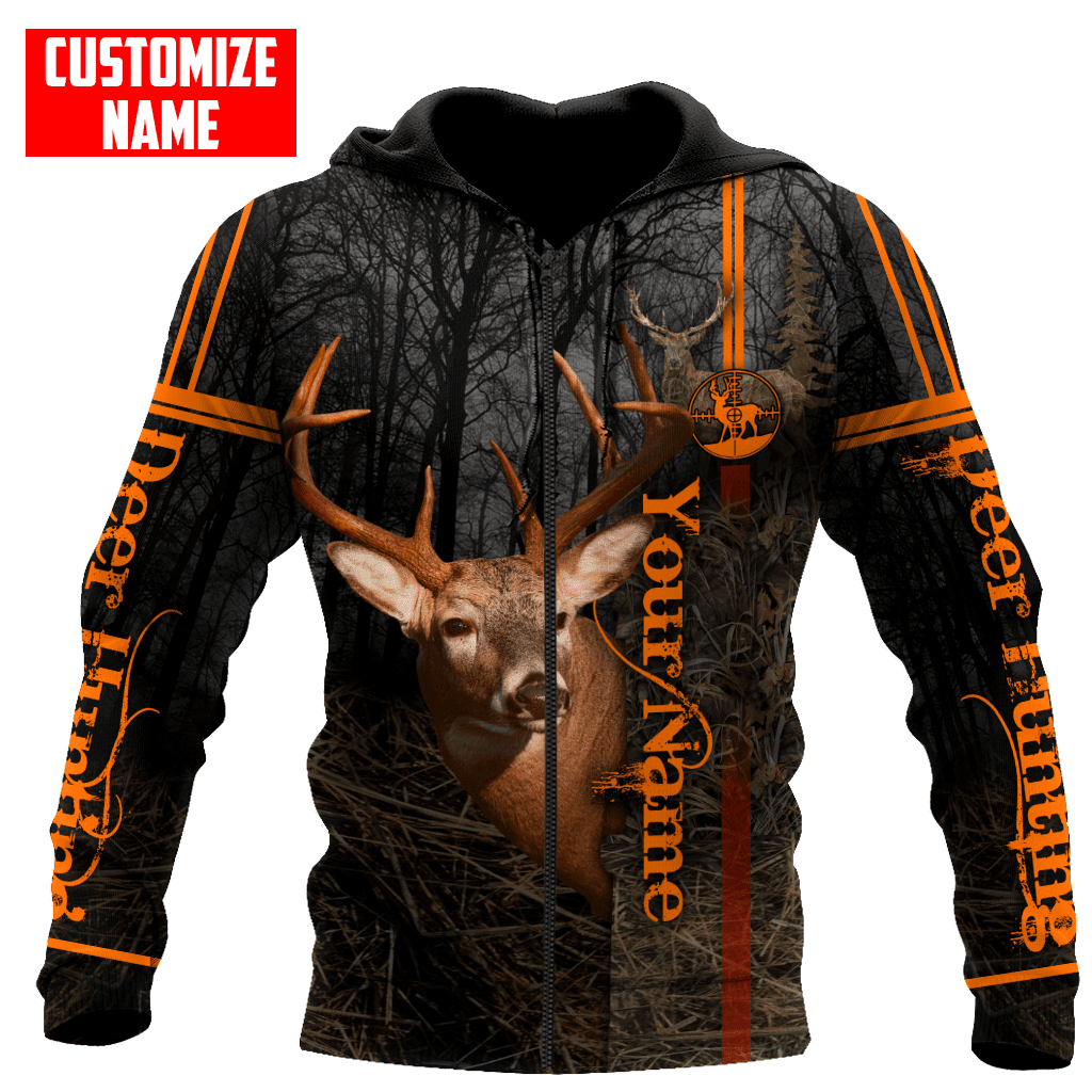 Personalized Name Deer Hunting 3D Design All Over Printed