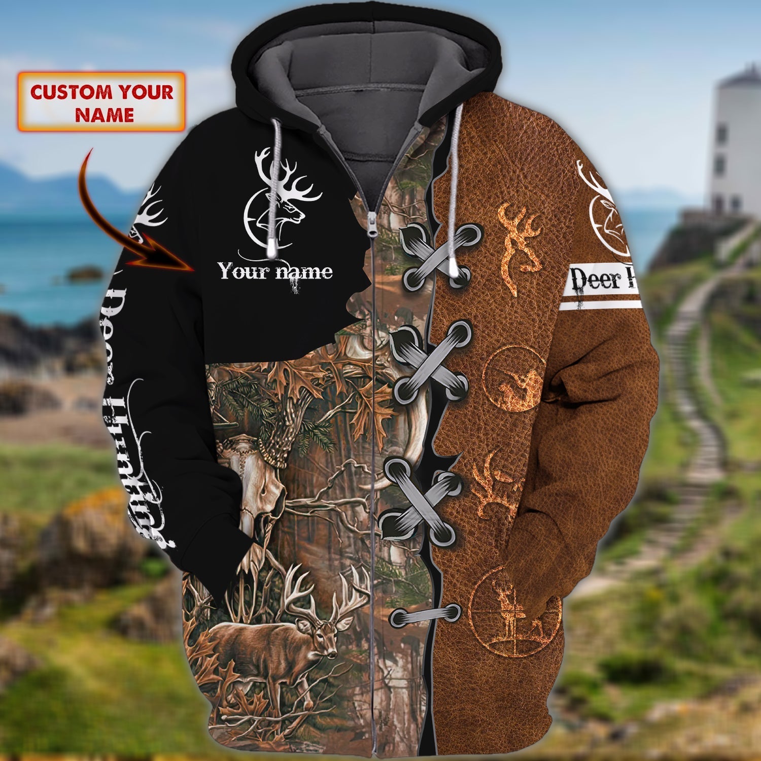 Custom Name Hunting Deer Shirt 3D All Over Printed Clothes