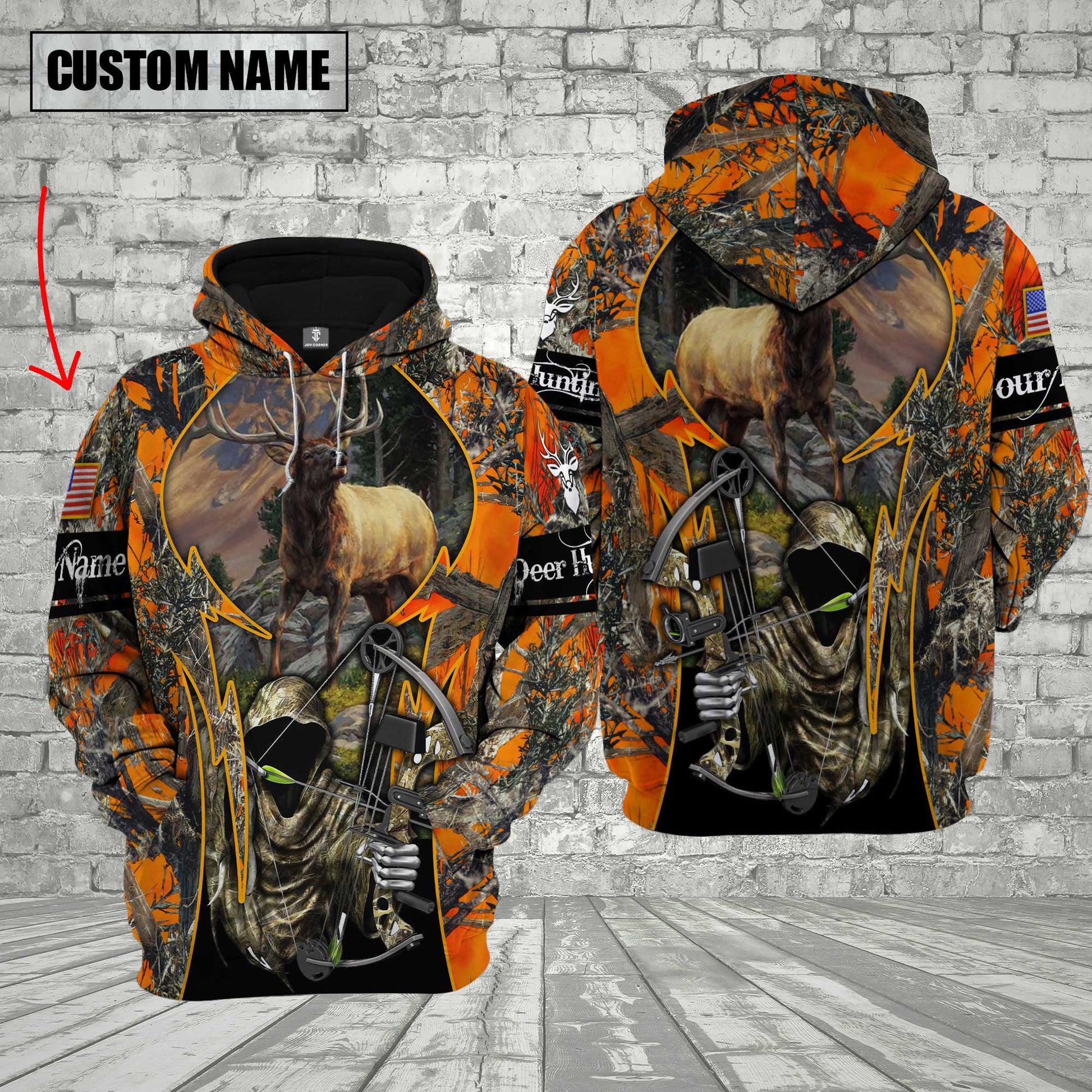 Custom Name Elk Hunting Shirt 3D All Over Printed Clothes