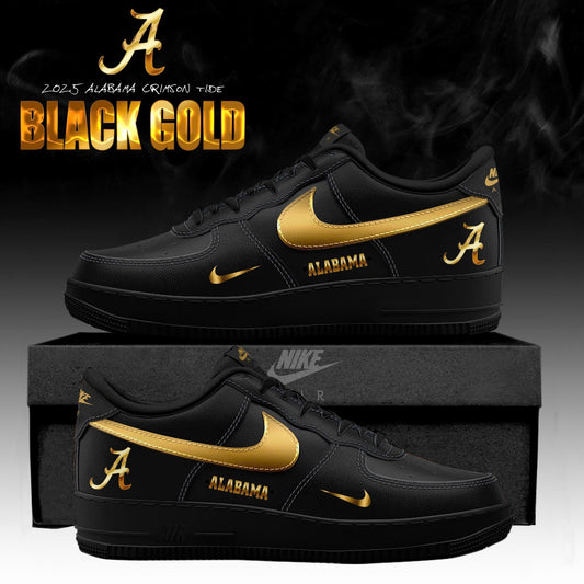 Alabama Crimson Tide 'Black Gold' 2025 Special Edition AF1 Sneakers | OY67