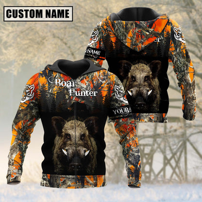 Custom Name Boar Hunting Shirt 3D All Over Printed Clothes