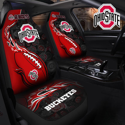 Ohio State Buckeyes - Car Seat Cover - LIMITED (Set of 2)