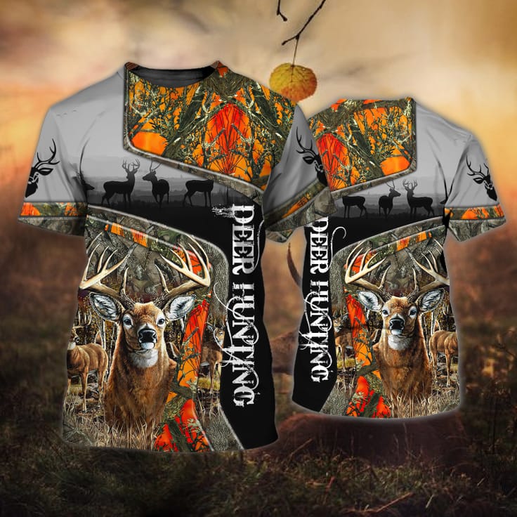 Deer Hunting In The Wood All Over Printed 3D Shirts